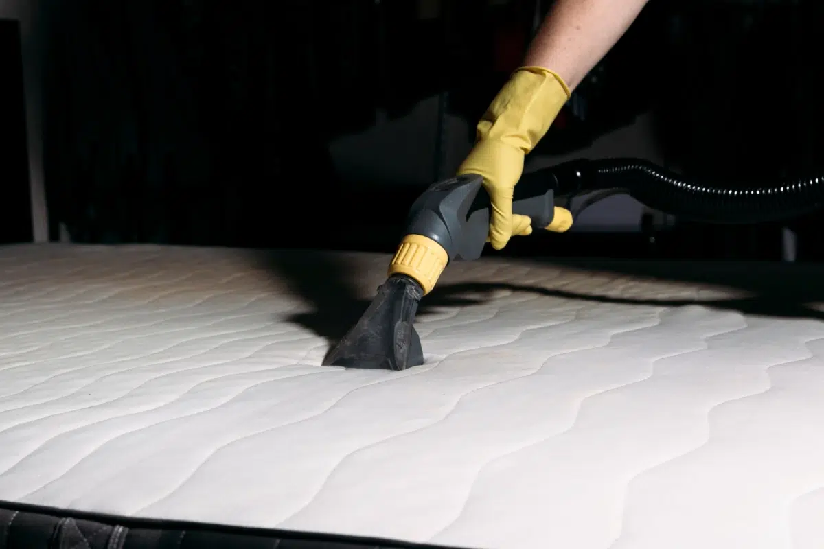 Nettoyage de matelas Nettoyage d'un matelas avec un aspirateur.